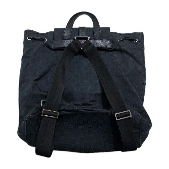 GUCCI Jackie Line 114551 Backpack GG Canvas Daypack Black Logo Vintage - Picture 13 of 15